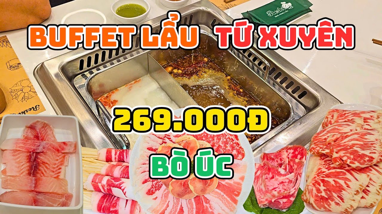 Hoành tráng tiệc Buffet Lẩu tại Parc Mall, lẩu Tứ Xuyên cực cay, đậm đà, Thịt Bò Úc ngon chất lượng.