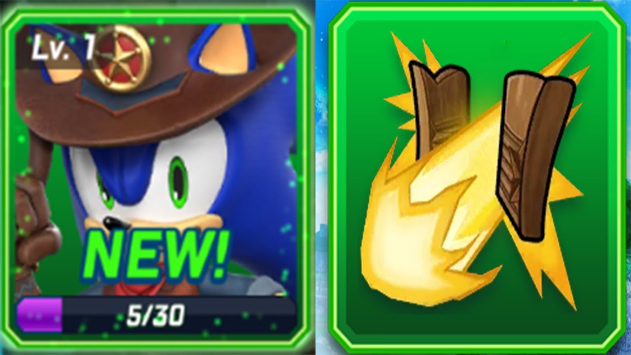 Sonic Forces Speed battle - New Character Sheriff Sonic - Speedsters Sallon Boost Upgraded