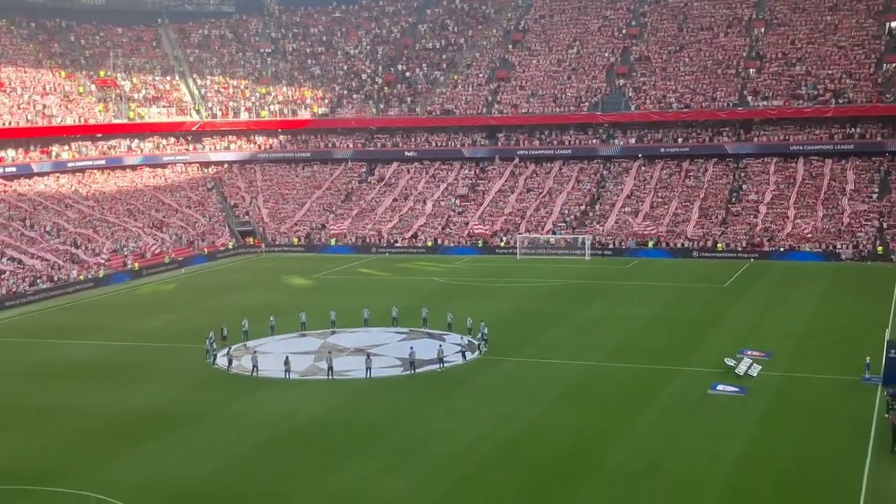 Himno del Athletic en la Champions vs Arsenal. San Mamés 2025/09/16