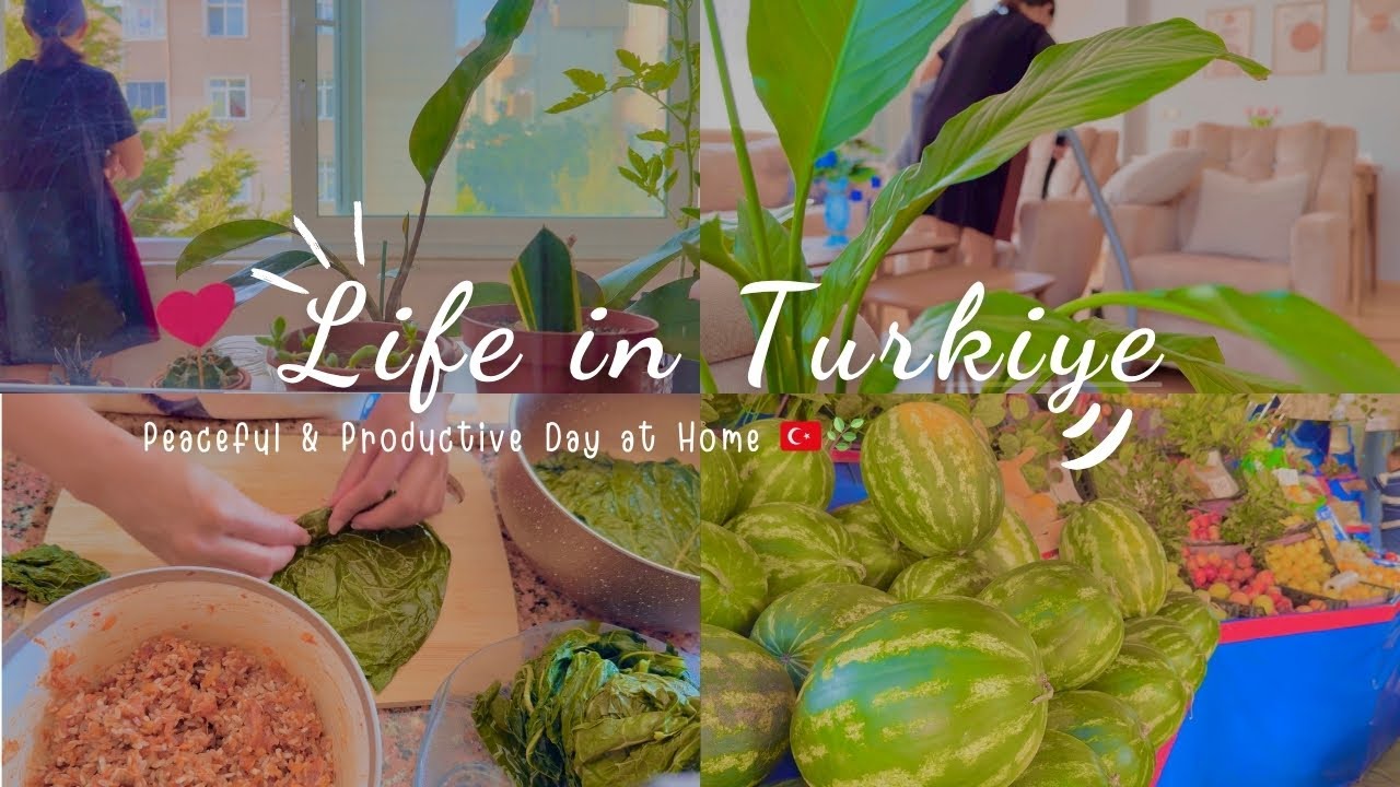 A Productive Summer Day in Türkiye 🇹🇷 | Morning Routine🌿, Turkish Cooking🥘 & Cleaning Vlog🌞🍋