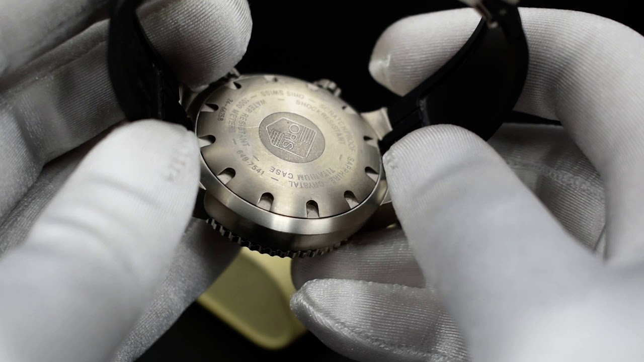 Oris divers titanium regulator 7541 automatic watch demonstration