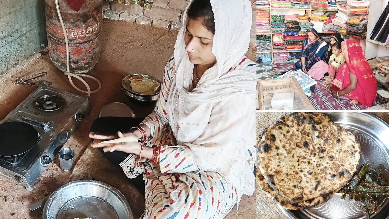 गांव की सुबह सीजन में पहली बार भिंडी की मजेदार रेसिपी || bhindi ki recipe /village morning routine 