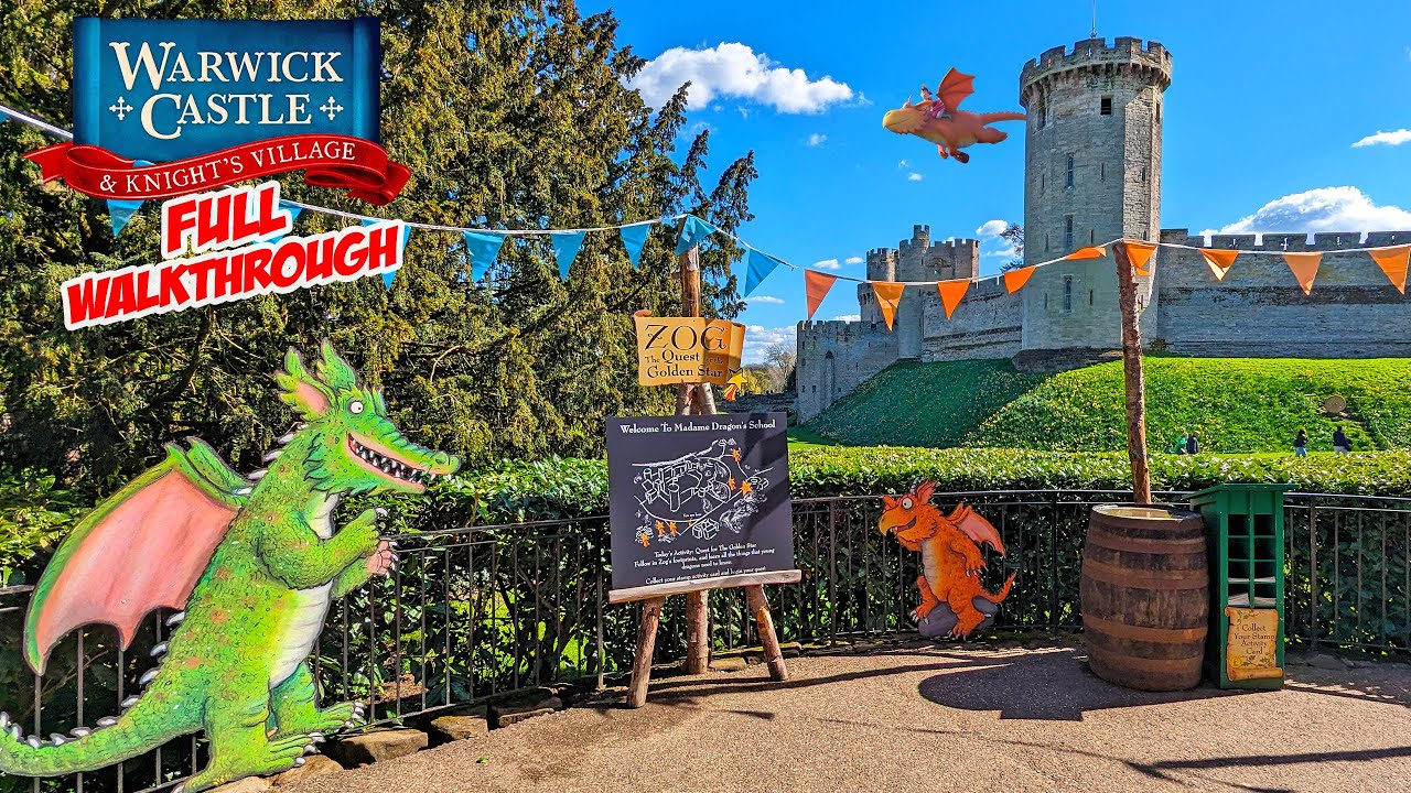Warwick Castle and Zog Activity Trail Full Walkthrough (April 2023) [4K]