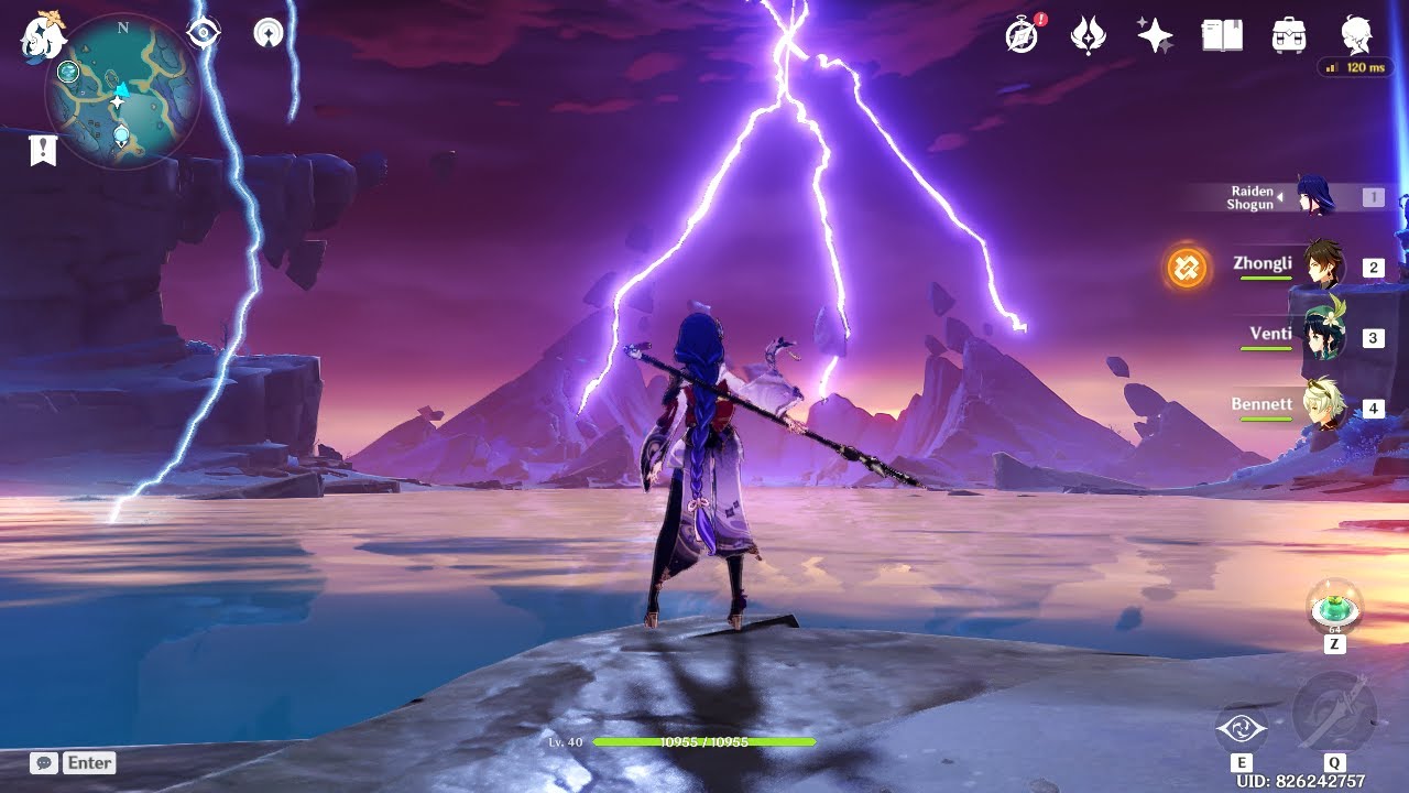 Raiden Shogun Skills Showcase - RAW No Edit