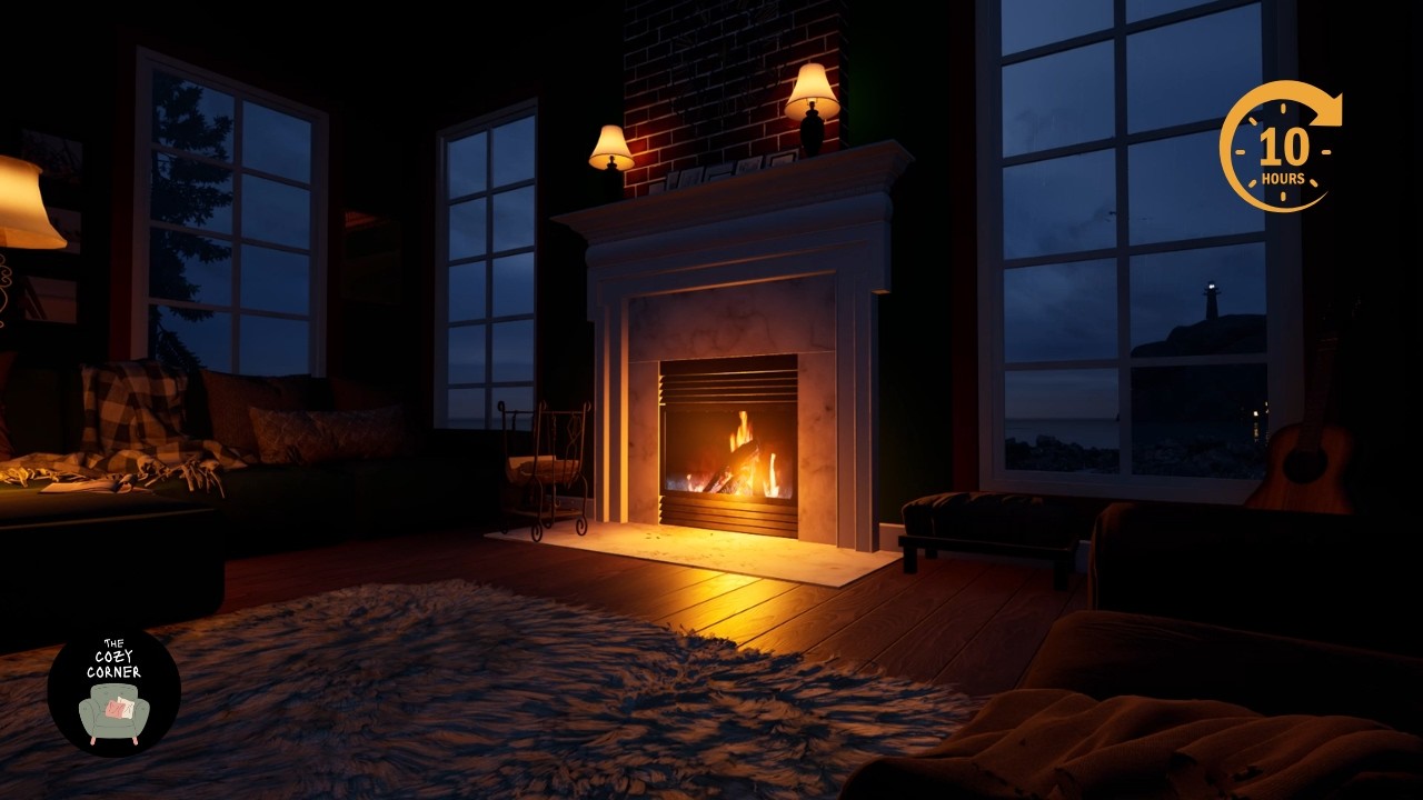 Fireplace Serenity 🔥 Crackling Fire Sounds 🔥 10 HOURS FULL (No music)