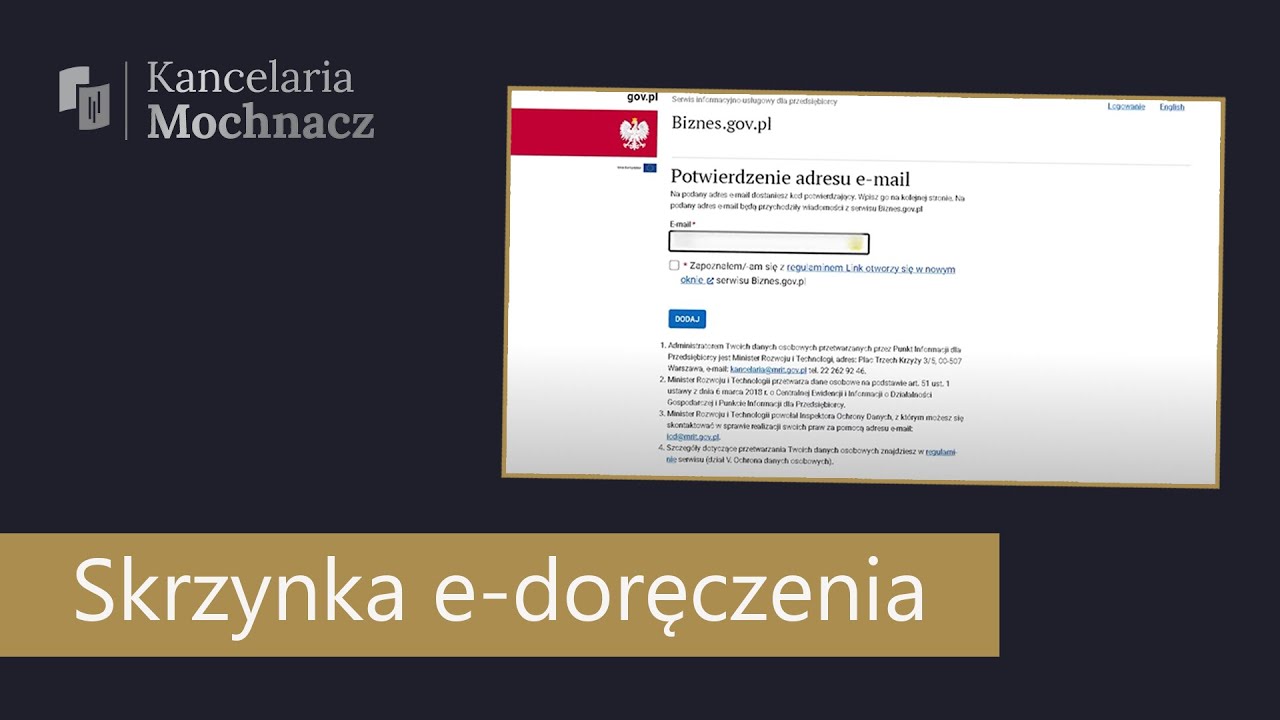 Jak założyć skrzynkę E-doręczenia dla spółki z o. o.? | Kancelaria Mochnacz