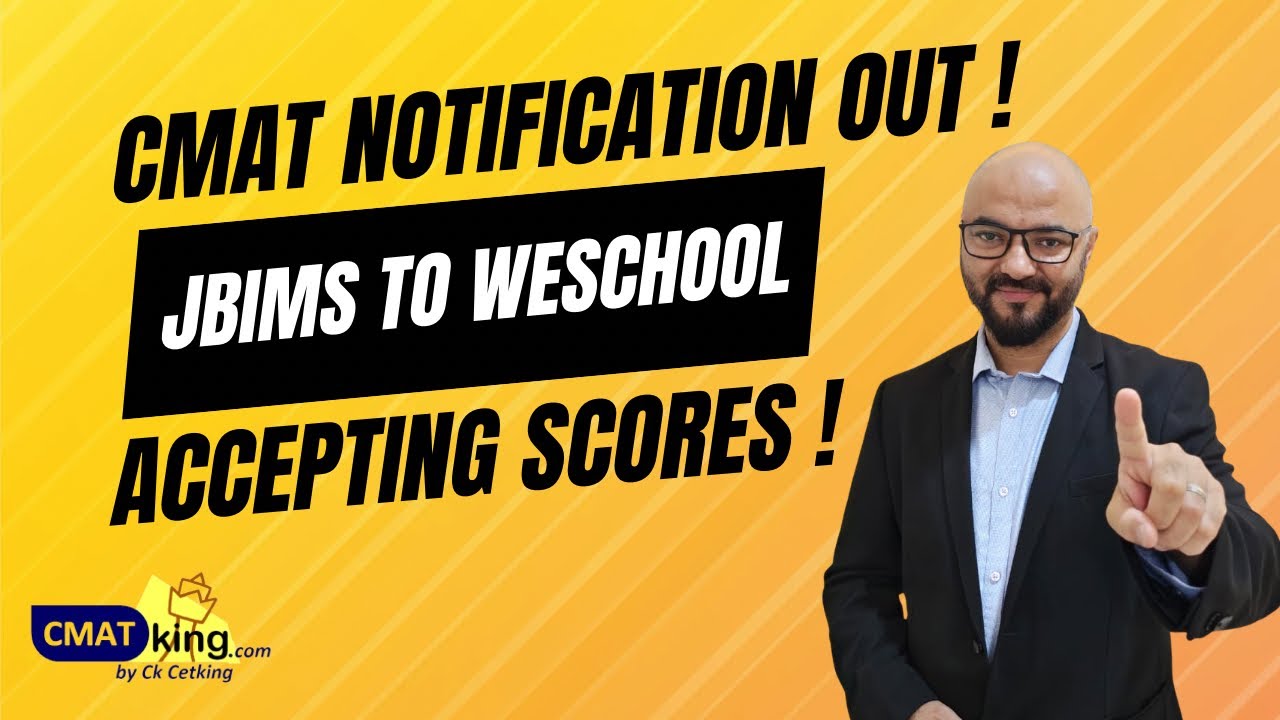 CMAT 2026 Notification Out! JBIMS TO WeSchool Colleges accepting CMAT Scores