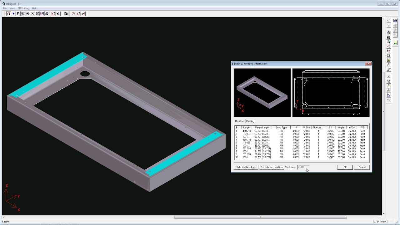 AMADA AP100 3D Data Import and Unfold 1
