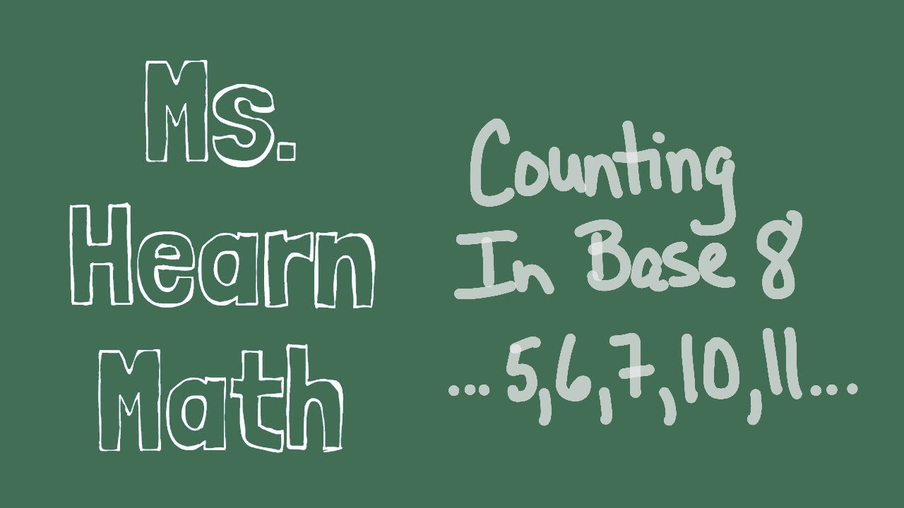 Counting in Octal, Base 8, Numbers