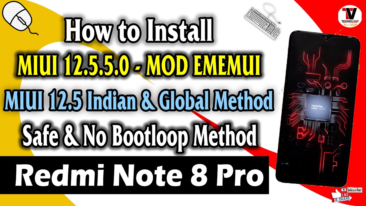 How to Install MIUI 12.5.5.0 MOD Android 11 on Redmi Note 8 Pro (Work on Global & Indian MIUI 12.5)