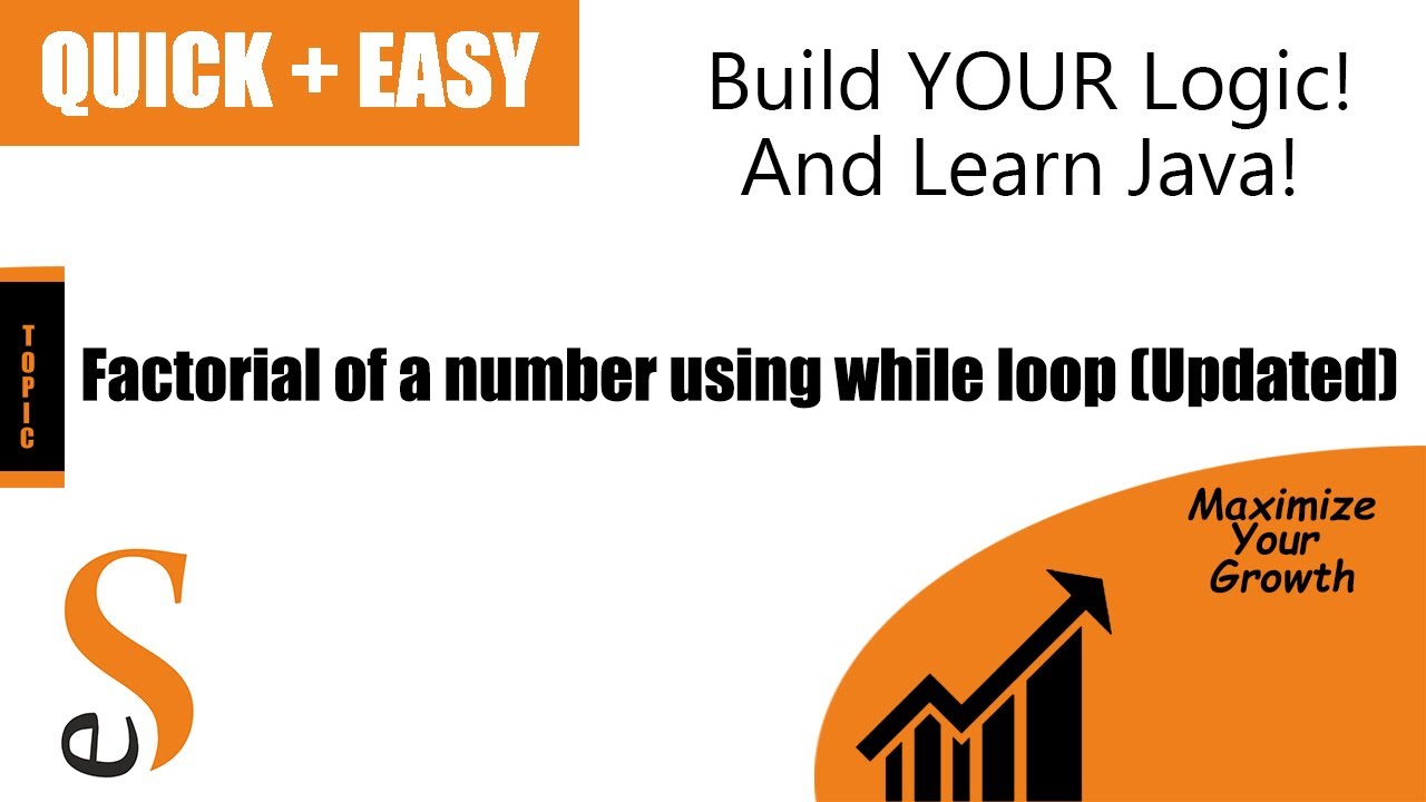 Java : Factorial of a number using while loop (New)