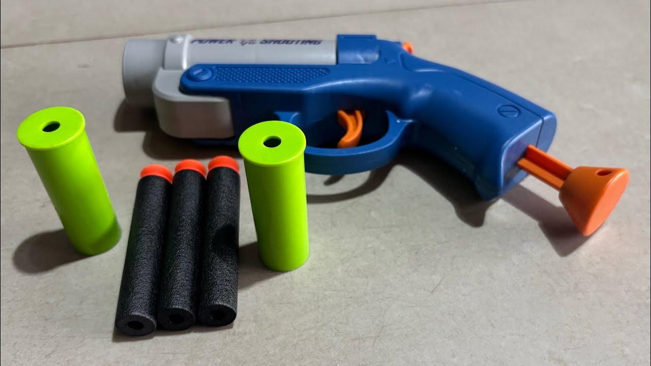 Видео распаковки и тестирования пневматического пистолета Power Shooting Refile Soft Bullet Gun.