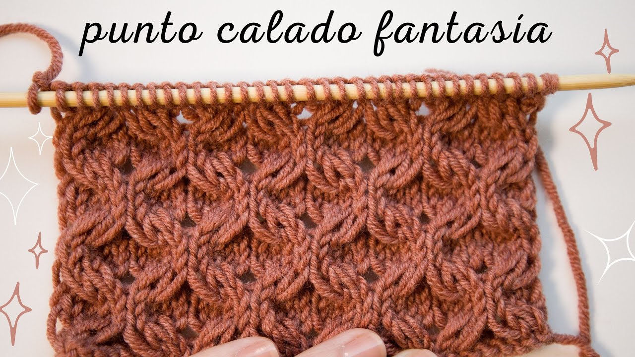 №118 // punto calado precioso, es muy elegante y femenino 💖 punto fantasía a dos agujas