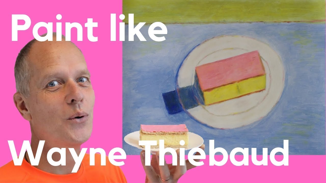 How to paint like Wayne Thiebaud pie cake painting artist: artwork for beginners