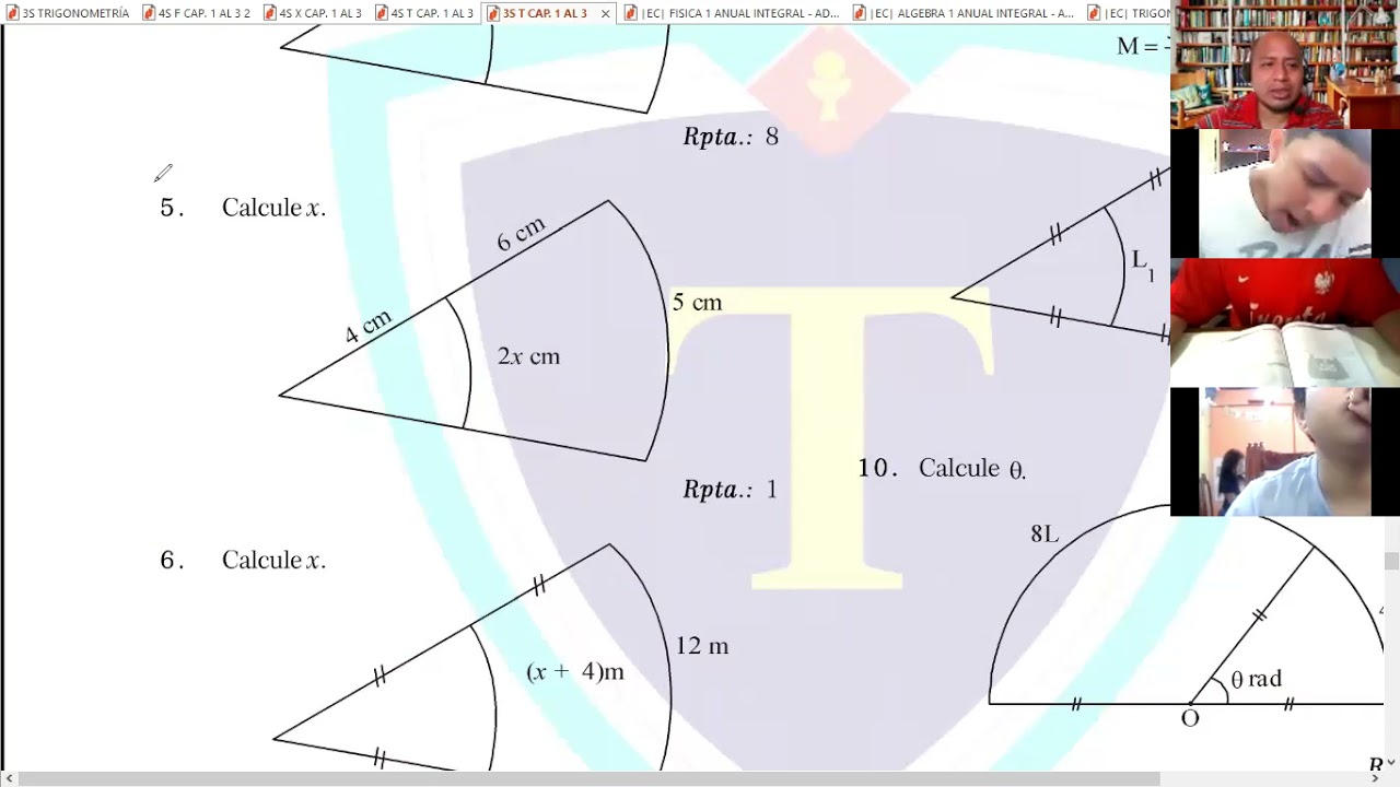 LONGITUD DE ARCO, TRIGONOMETRÍA CAP4 3ERO SEC IBIM TRENTO 2021