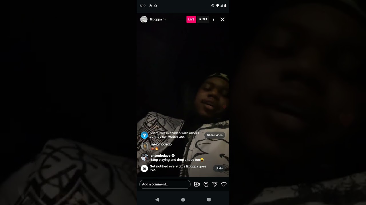 Lil poppa On Instagram live