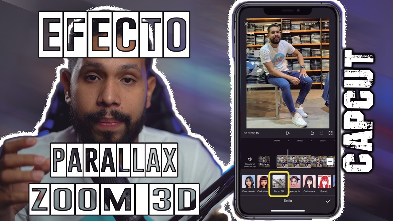 TUTORIAL como hacer efecto PARALLAX O ZOOM 3D FÁCIL desde celular usando capcut
