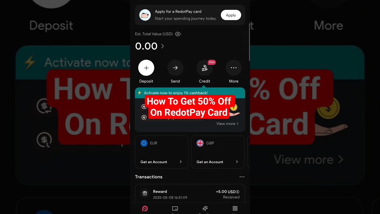 How To Get 50% Off On RedotPay Card #crypto #creditcard #debitcard