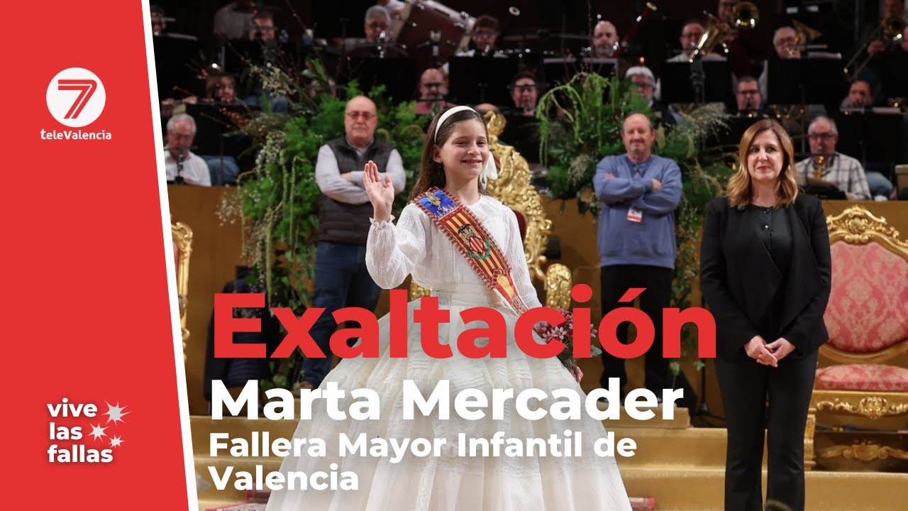 🔴 DIRECTO | Exaltación de la Fallera Mayor Infantil de Valencia 2026, Marta Mercader Roig