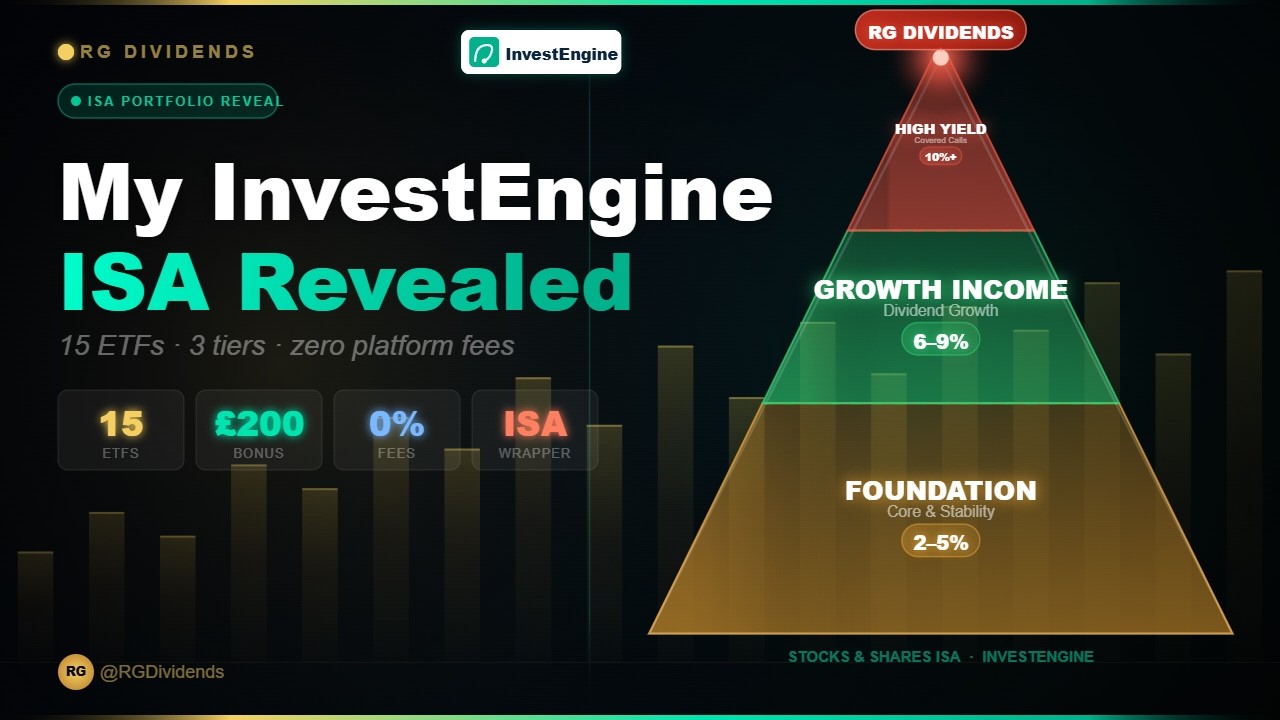Invest Engine portfolio breakdown inside an ISA #dividendinvesting #investengine #passiveincome #uk