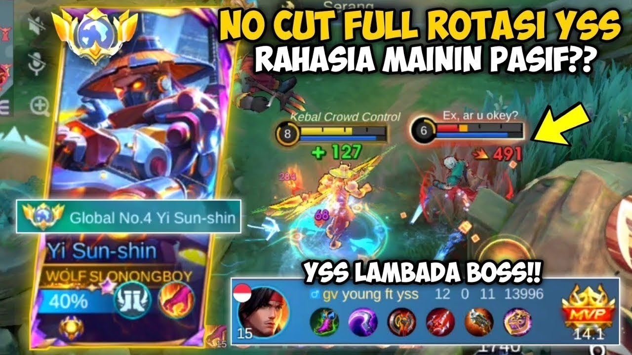 NO CUT GAMEPLAY TOP GLOBAL YSS!! Cara Sempurna Menggunakan Yss Rotasi, Build, Emblem Patch Terbaru!!