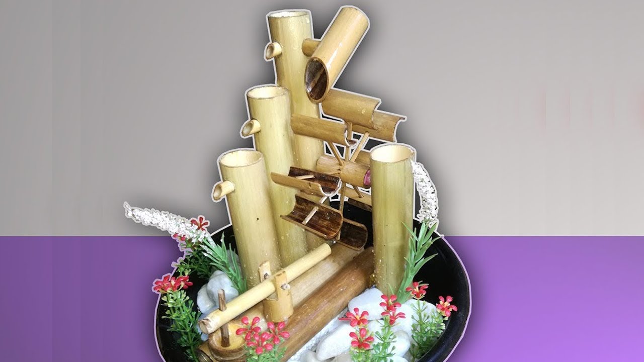 Amazing Design Bamboo WaterWheel Fountain | Creating Bamboo Fountain