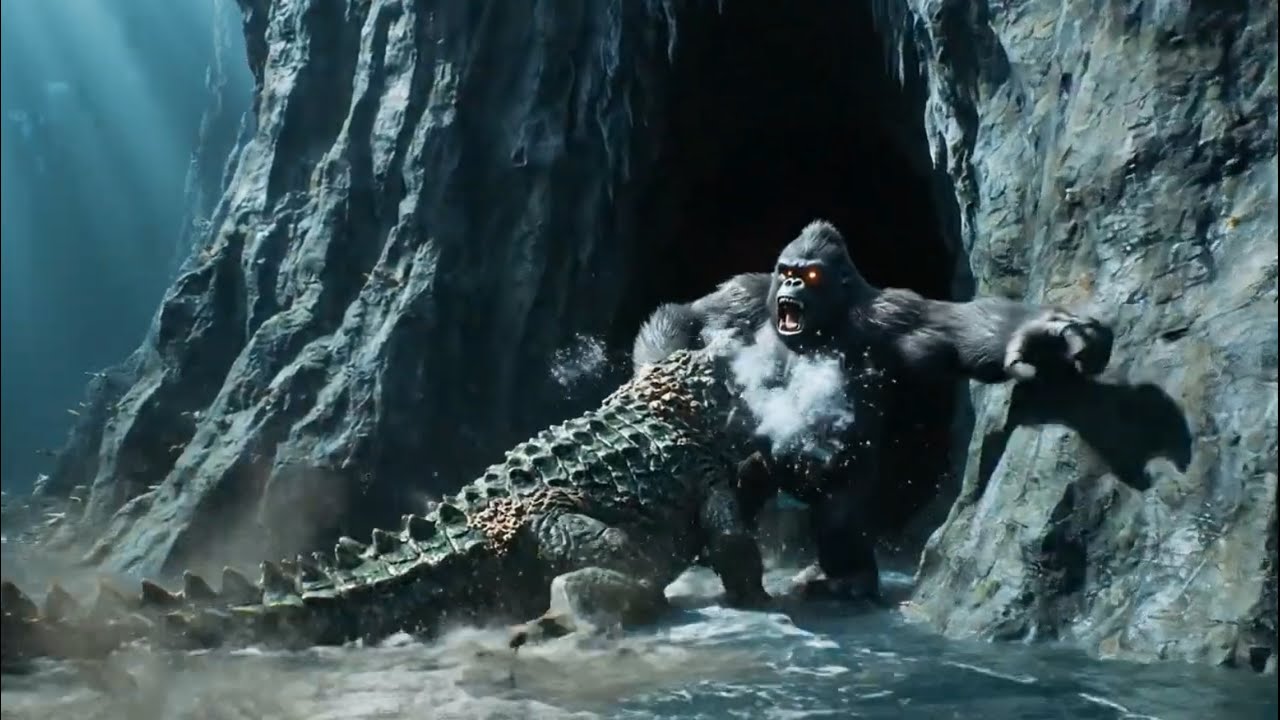King Kong vs Ancient Crocodile – Trapped in an Underwater Labyrinth