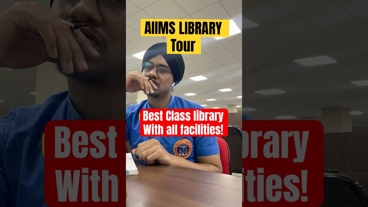 AIIMS library tour! Best library with all facilities. Don&rsquo;t take AIIMS😔 #aiims #library #neet #mbbs