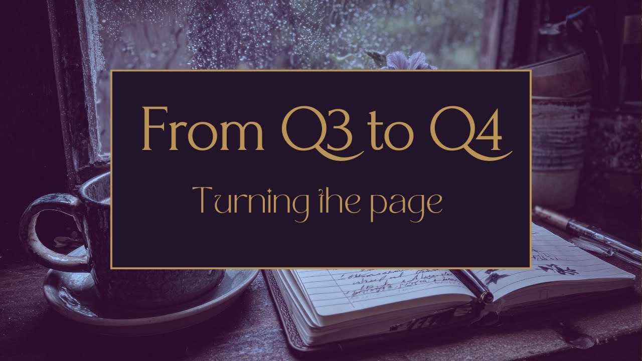 Setting up writing goals - quarter 4 is upon us