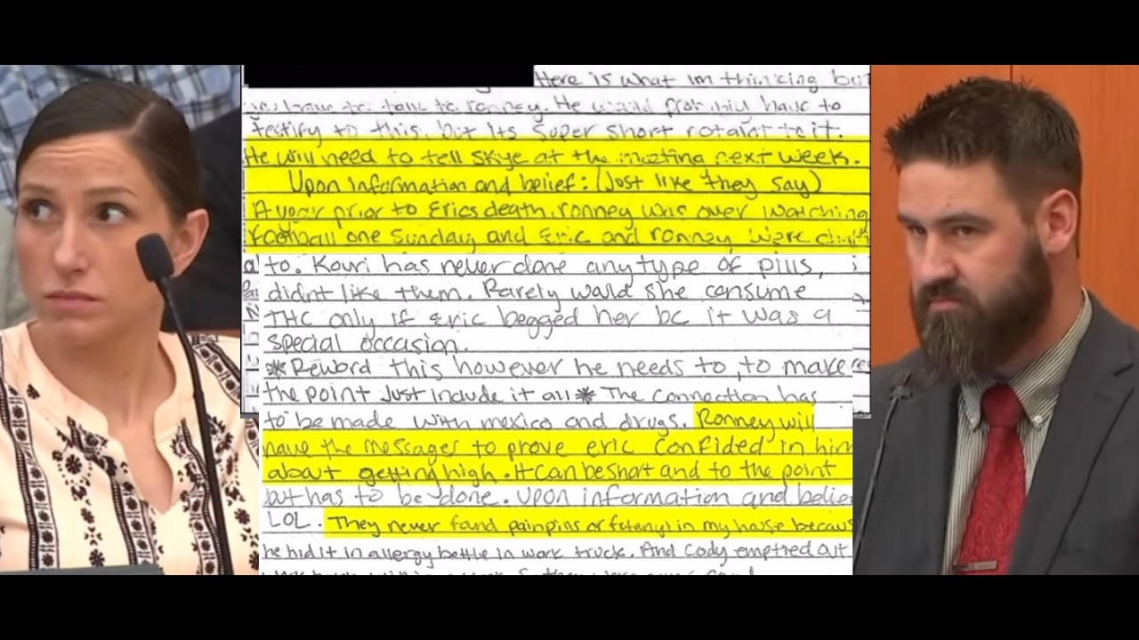 Защита подстрекает детектива к спору по поводу тюремного письма Кури Ричинс под названием «Выгуля...