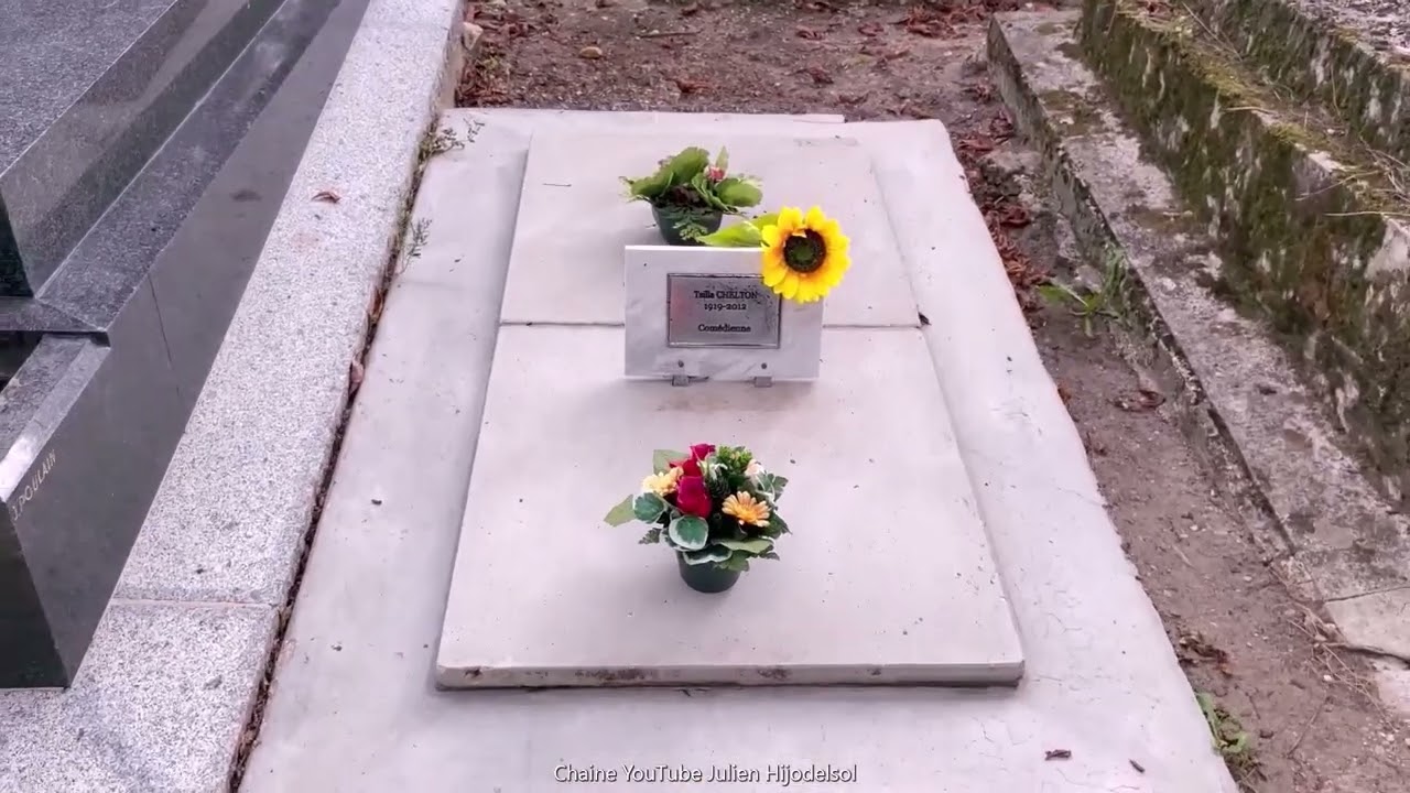 Tombe de Tsilla CHELTON, Tatie Danielle, cimetière du Père Lachaise, Paris