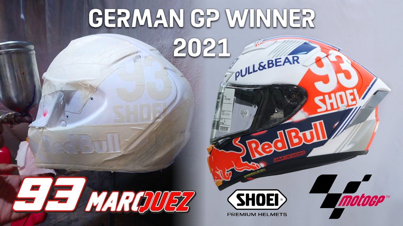 How To Paint Marc Marquez Helmet Replica | MotoGP 2021 | German GP Winner Helmet