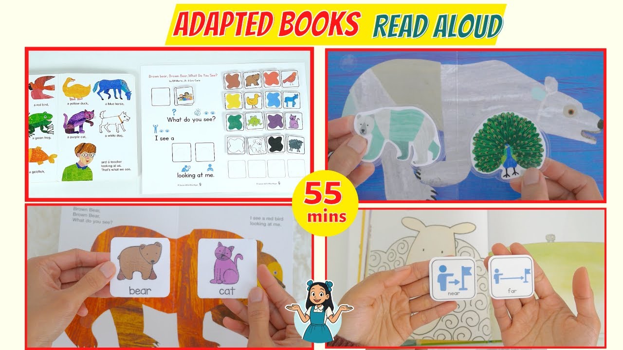Brown Bear Brown Bear What Do You See Read Aloud | Adapted Books for Speech Therapy at Home