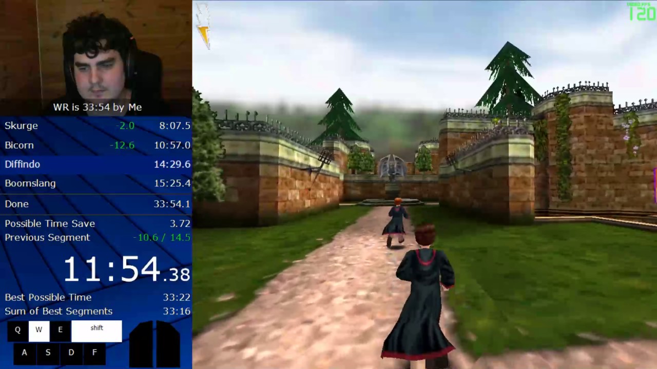 Harry Potter 2 (PC) Any% 120FPS Speedrun  OLD PB/WR (33:45)