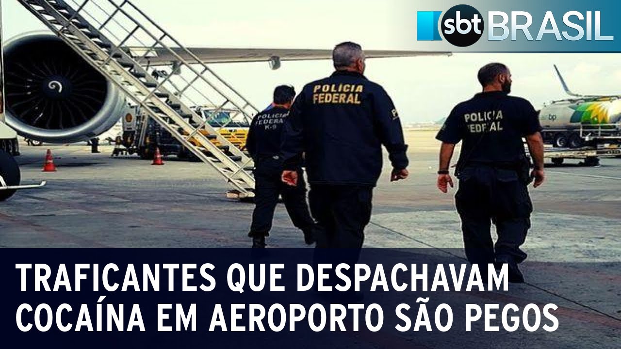 Traficantes que despachavam cocaína em malas no aeroporto são pegos pela PF | SBT Brasil (07/12/23)