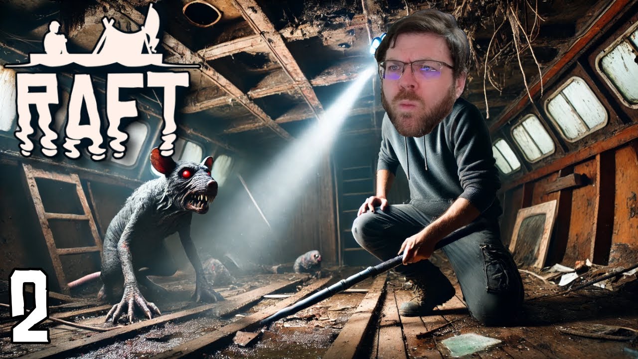 Upgrading My Raft into a Boat and Exploring A Dead Yacht!  | Raft - Part 2