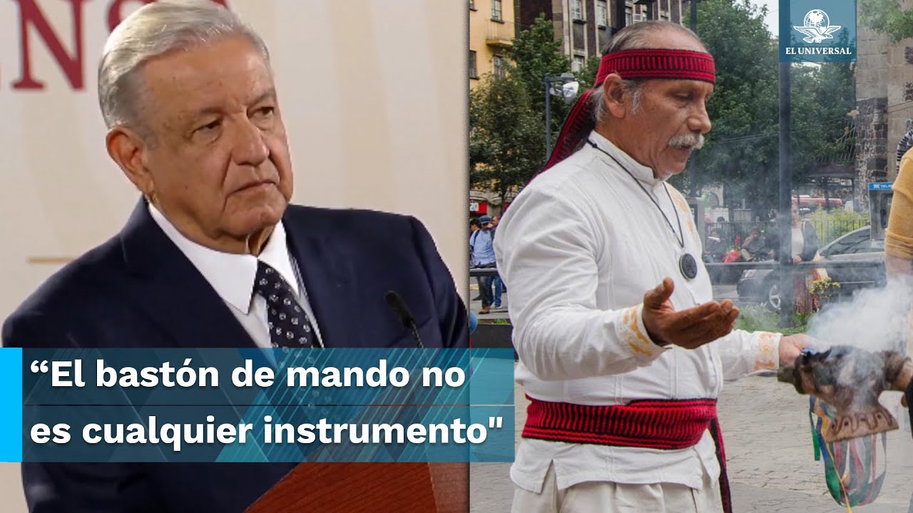 “Es una ofensa”: reclama representante de pueblos a AMLO por entregar bastón de mando a Sheinbaum