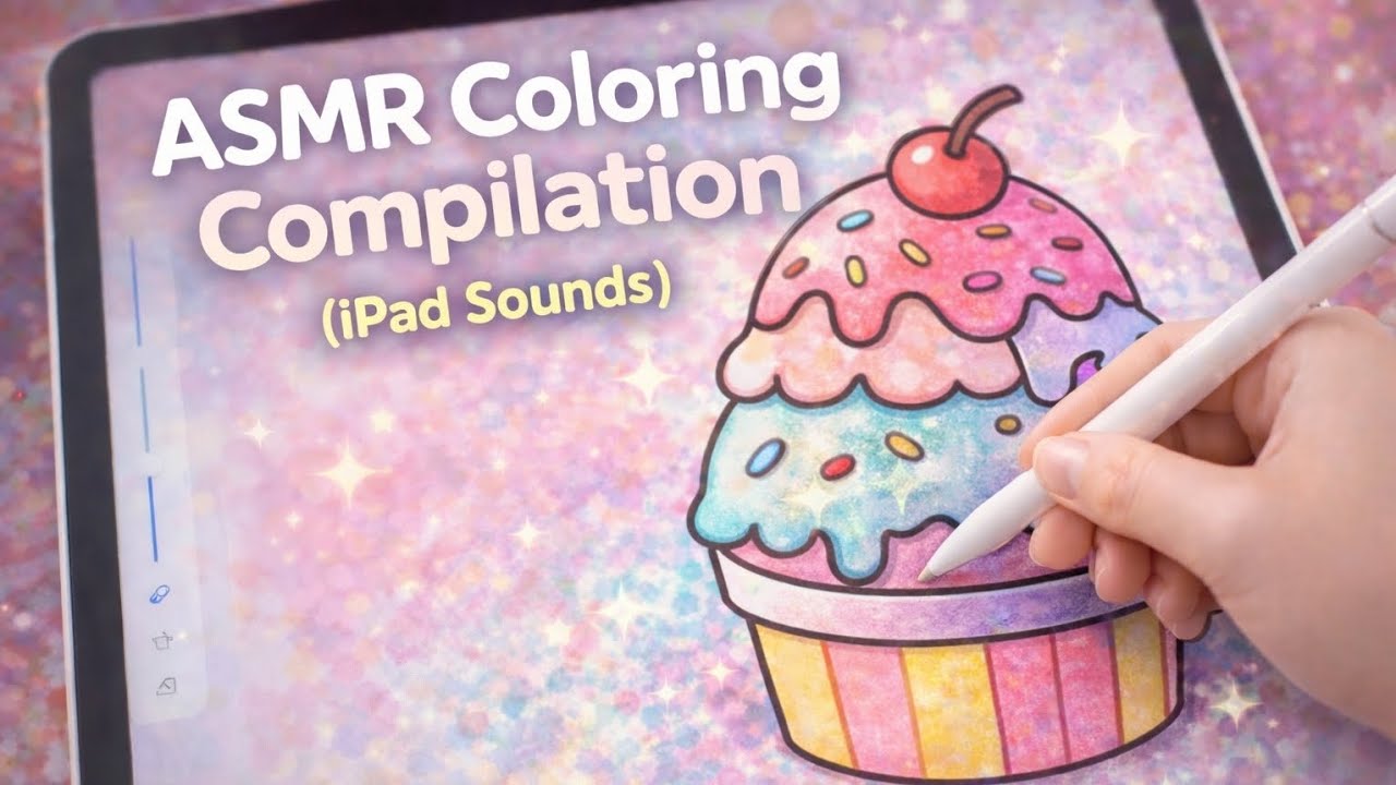 ASMR Coloring Compilation (iPad Sounds)
