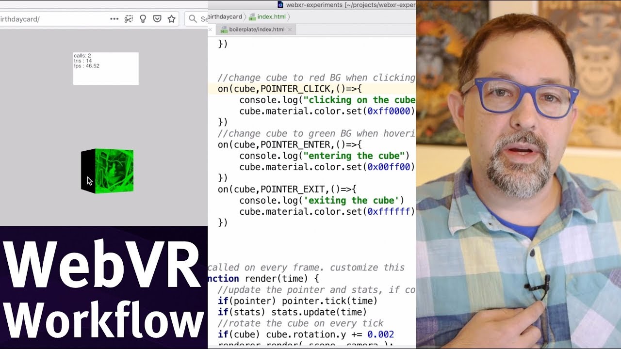 2/7 Set up your WebVR workflow and code to build a virtual reality birthday card