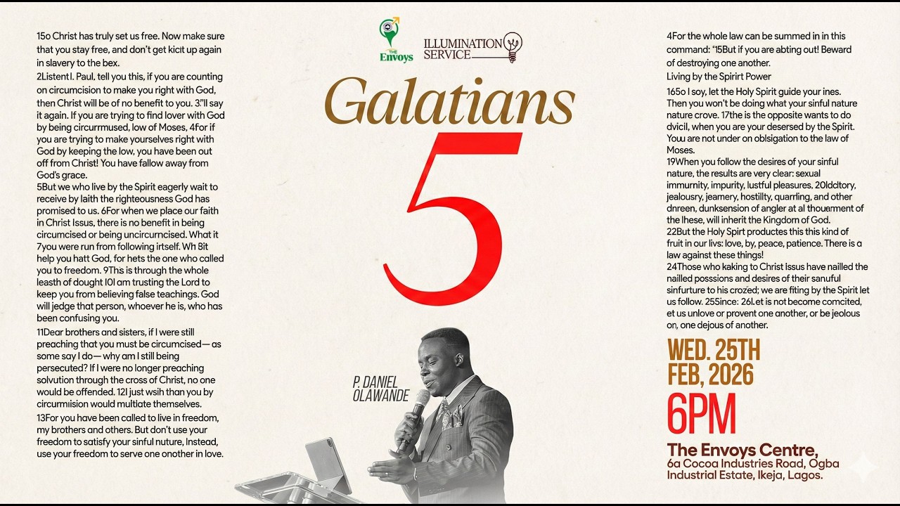 GALATIANS 5 || ILLUMINATION SERVICE || 25TH FEBRUARY