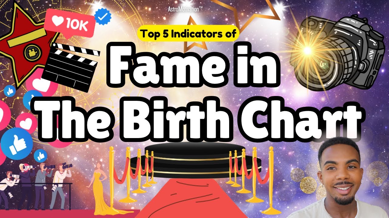 FAME in The Birth Chart:  📸Top 5 Indicators of FAME & NOTERIETY in the Birthchart! 🎞️✨ #astrology