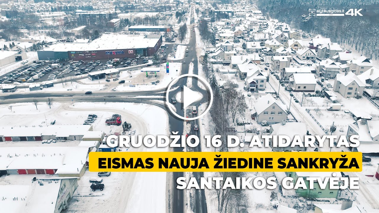 Alytuje atidaryta nauja žiedinė sankryža