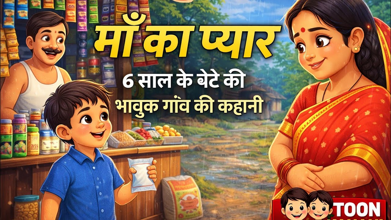 Ma Aur Uske 6sal ke bete ki Pyari kahani car#MothersLove #hindistory​ #storytelling​ #Toonkahani #ai