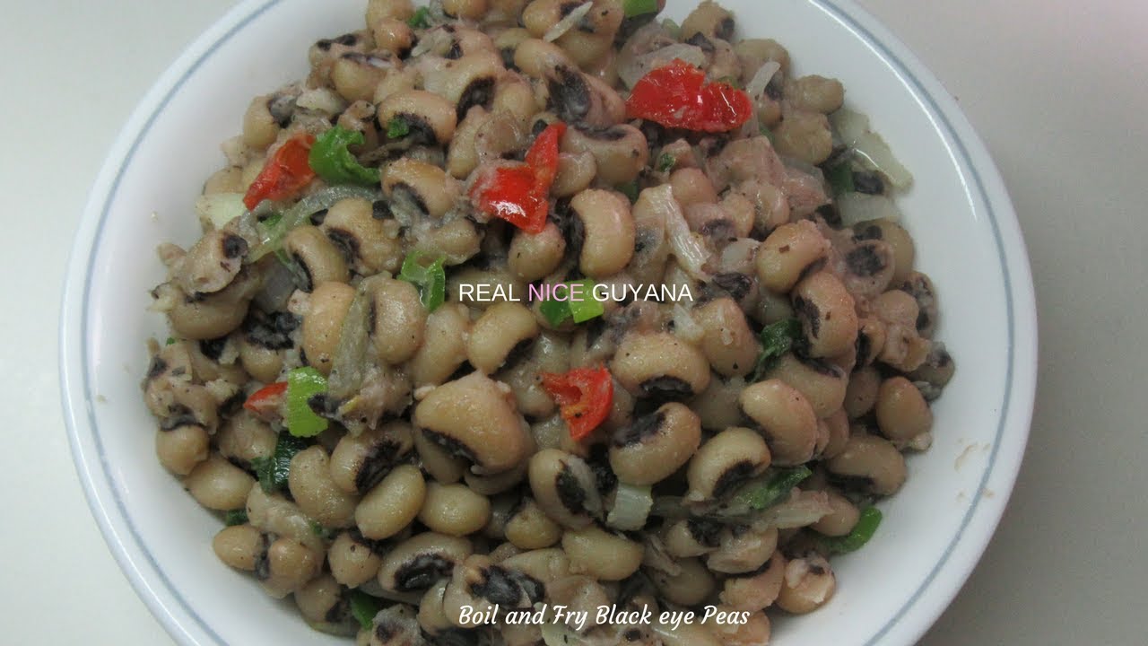 Boiled and Fried Black Eye peas, step by step Recipe Video l Real Nice Guyana.