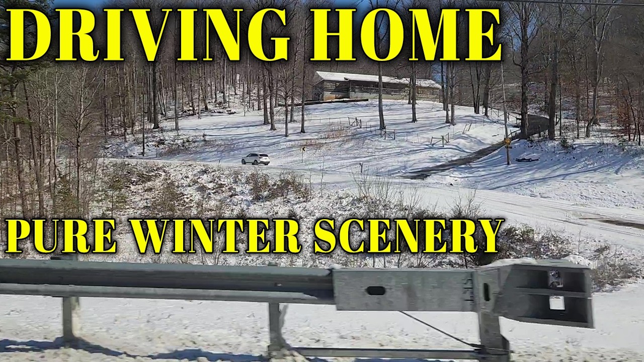SNOWY DAY TRAVEL VLOG 🧊 Driving Home from Business Trip | Scenic Winter Views