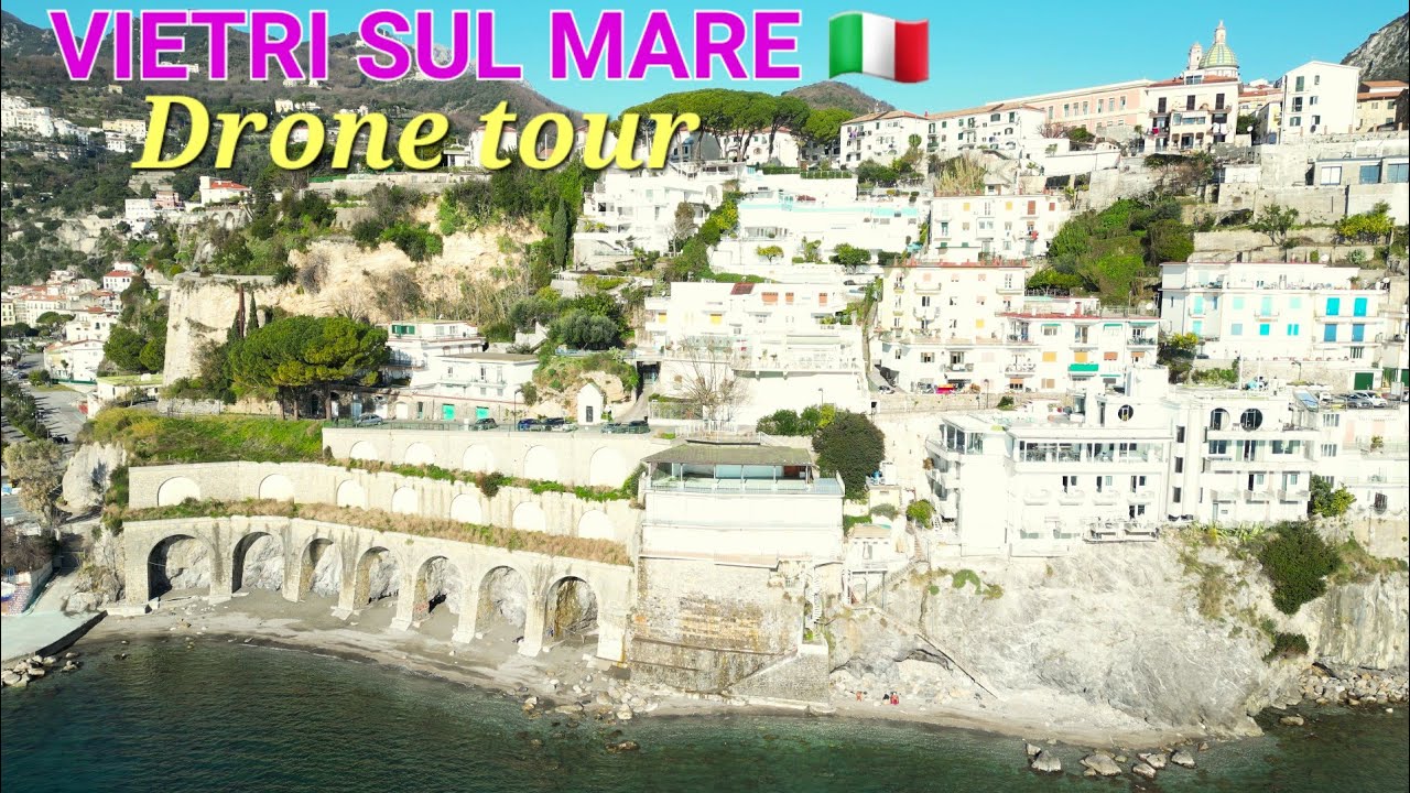 Vietri sul Mare, Italy  2023  -Drone Walking Tour - [4K HDR] #vietrisulmare #amalficoast #dronevideo