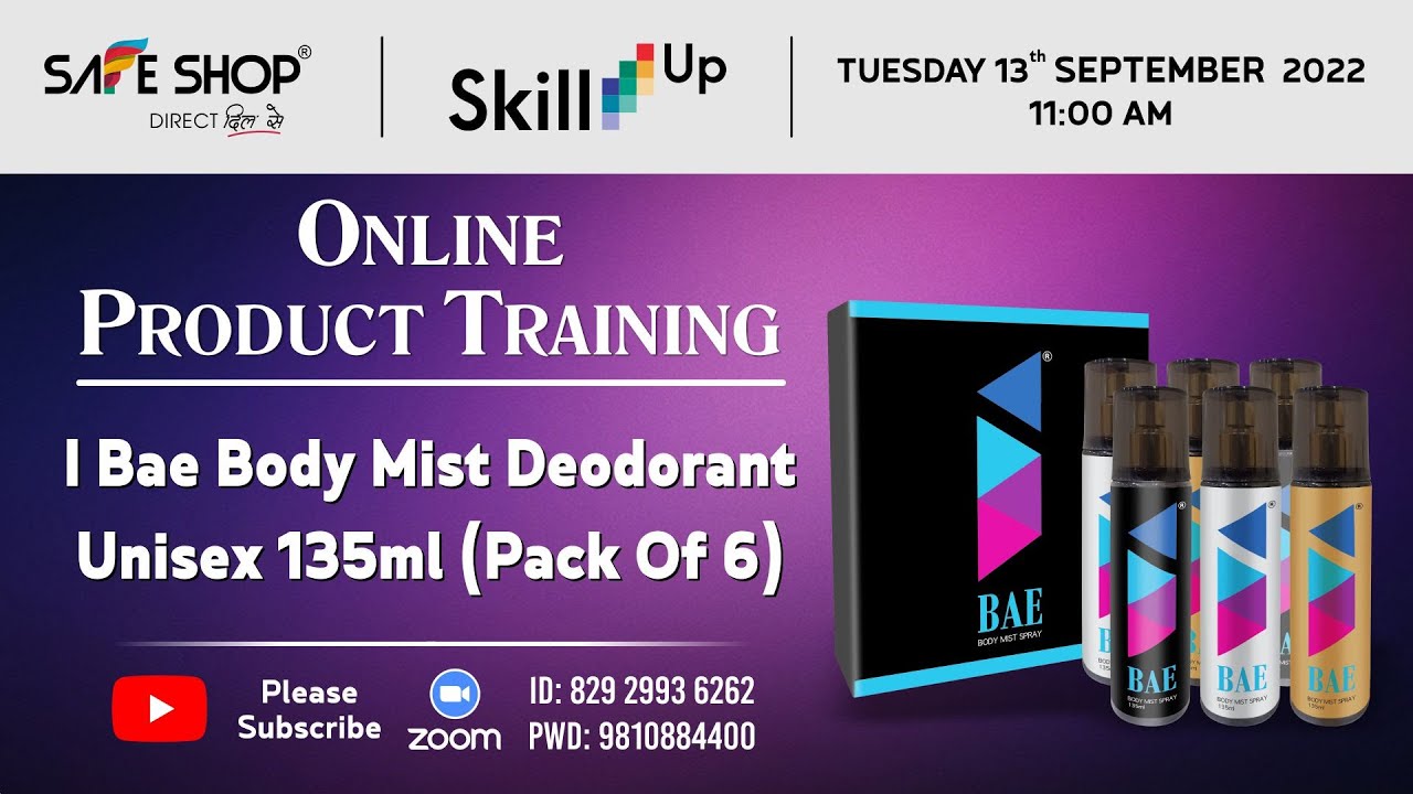 I Bae Body Mist Deodarant Unisex 135ml (Pack of 6) || SAFE SHOP INDIA | 13-09-2022