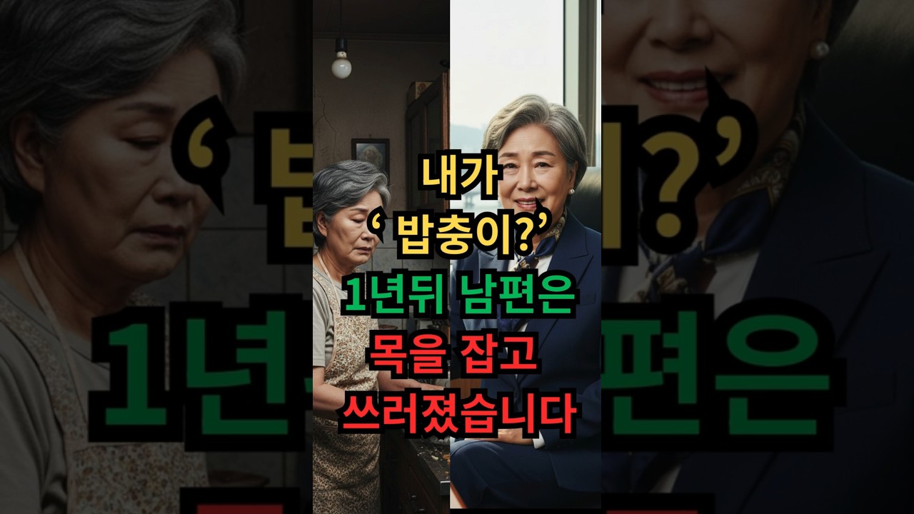내가 '밥충이'라고,1년뒤 남편은 뒷목을 잡고 쓰러졌습니다.#사연 #이혼 #참교육