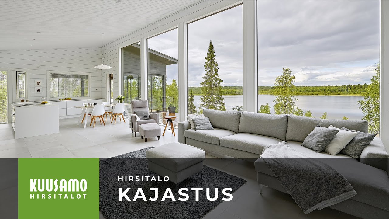 Hirsitalo sisältä - Kurkista sisään Kajastus-hirsitaloon