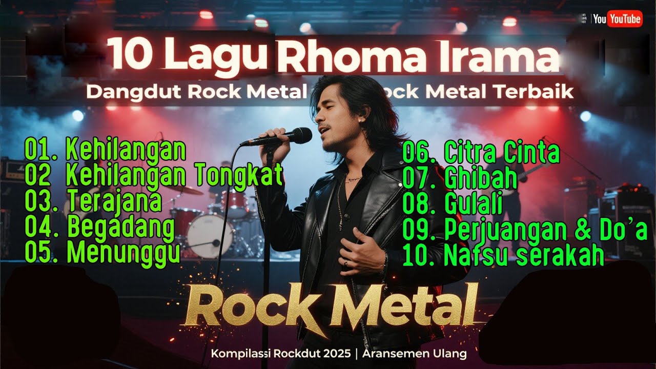 10 Lagu Dangdut RHOMA IRAMA Versi Rock Metal LIVE 🎸 Rockdut Terpopuler